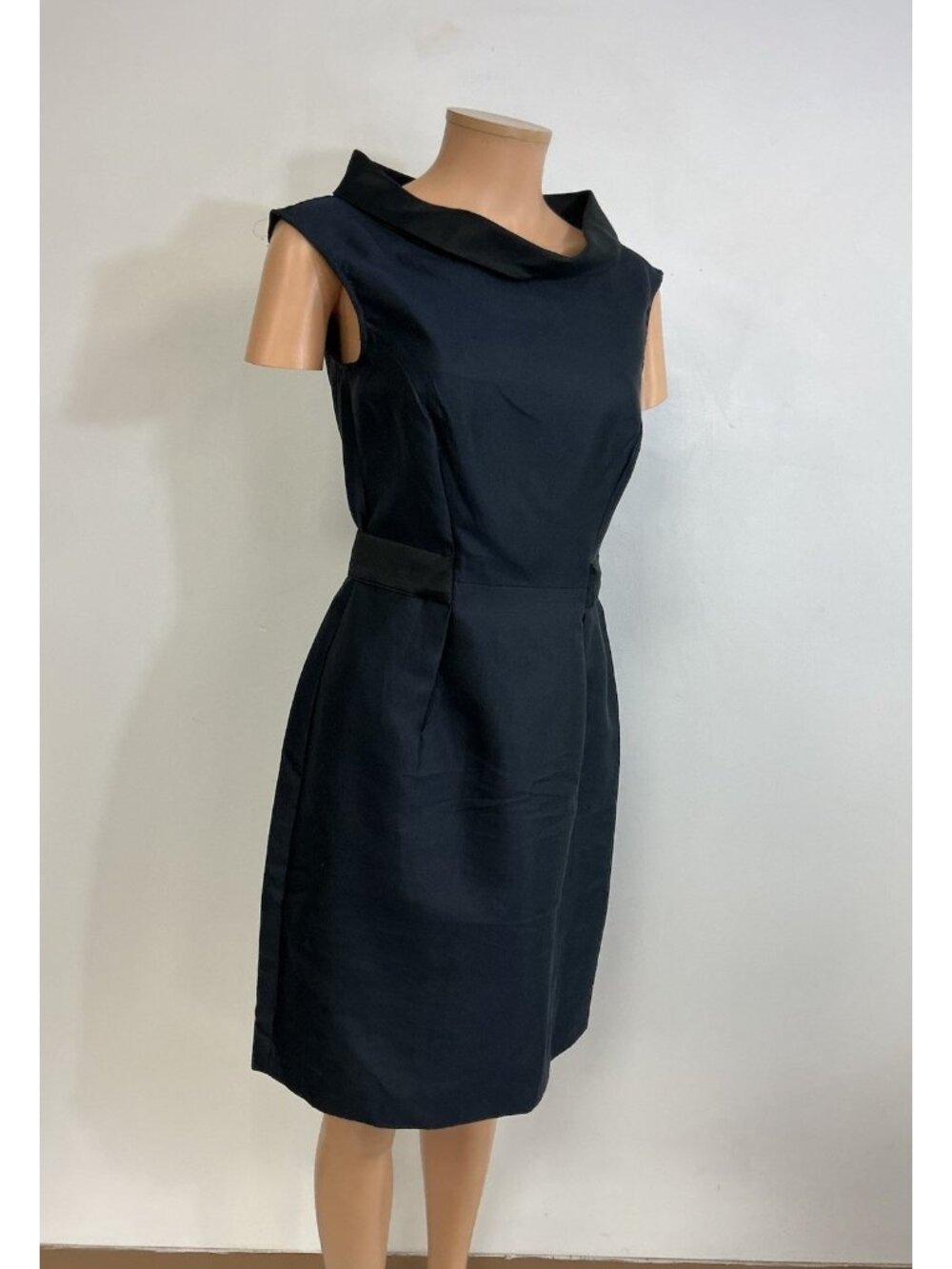 ECI Navy Silk Dress Executive Wear To Work Womens 4